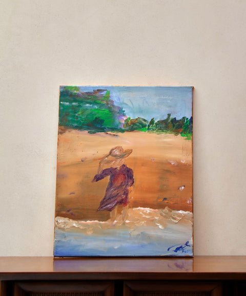 Woman Seduced by the Ocean Painting