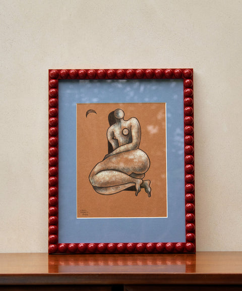 Moon Goddess Brown Nude Painting