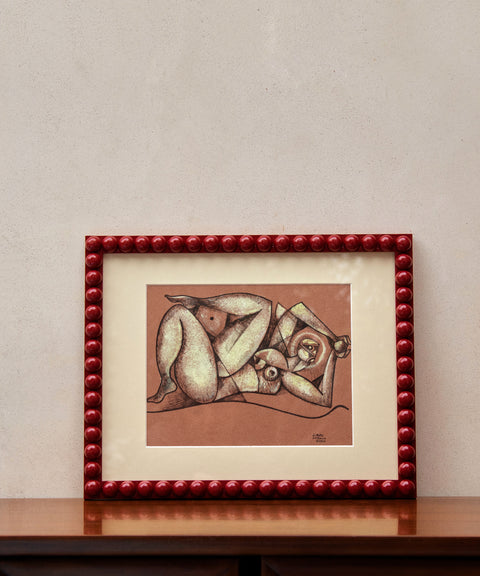 Woman Letting Go Brown Nude Painting