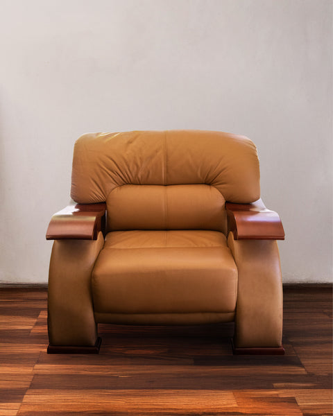 Lost In Literature Oversized Leather Chair